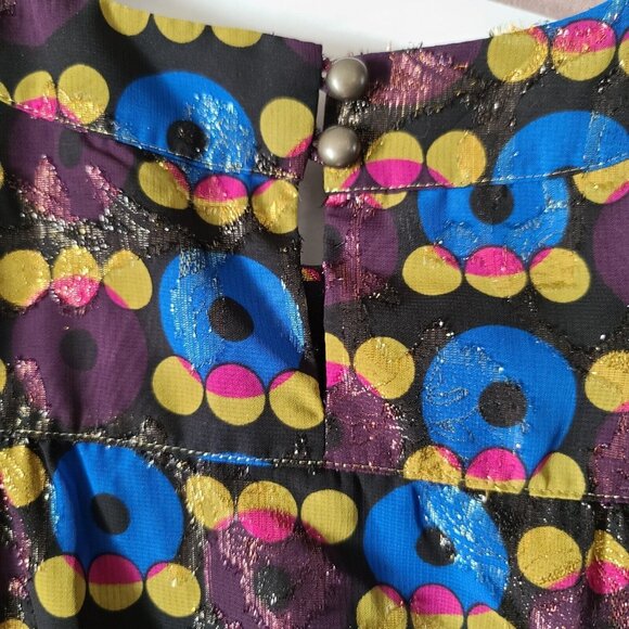 Anna Sui for Target Metallic Circles Shift Sleeveless Mini Dress XS Multi NWT - Picture 4 of 9